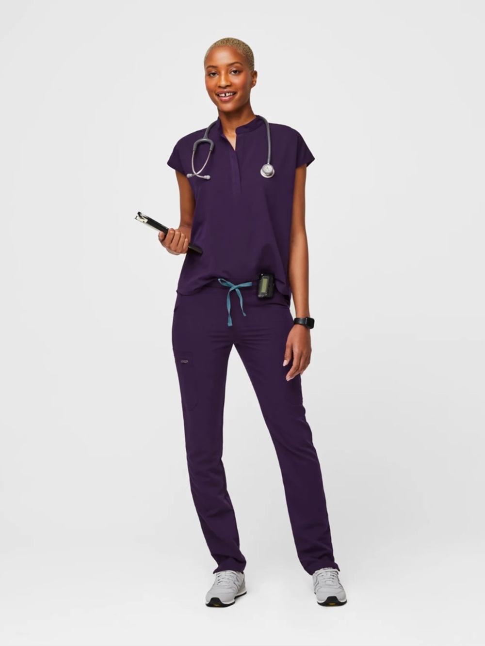 FIGS PURPLE JAM RAFAELA OVERSIZED TOP - Picture 2 of 14